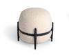 Fouston - Contemporary White Sherpa Pouf / VGODZW-20156-WHT-OTT