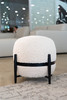 Fouston - Contemporary White Sherpa Pouf / VGODZW-20156-WHT-OTT