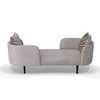Jamie - Glam Light Grey Fabric Two Seater Chaise / VGODZW-21014-A0-GRY-L