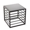 Malvo - Modern Black + Glass End Table / VGODLZ-215E-BLK-ET
