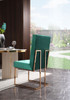 Legend Modern Green Velvet & Rosegold Dining Chair (Set of 2) / VGVCB012-GRN