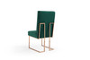 Legend Modern Green Velvet & Rosegold Dining Chair (Set of 2) / VGVCB012-GRN