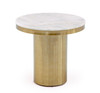 Rocky - Glam White & Gold End Table / VGGMM-ET-1360A