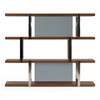 Brewer - Modern Walnut Glass & Stainless Steel Bookshelf / VGBBMQ2001SF-SHELF