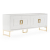 Leah - Contemporary White High Gloss & Champagne Gold Buffet / VGVCG9111-WHT-BUF