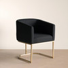 Yukon - Modern Black & Antique Brass Dining Chair / VGVCB8362-BC-DC