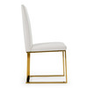 Frankie - Contemporary White & Gold Dining Chair / VGGAGA-6917CH-WHT