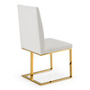 Frankie - Contemporary White & Gold Dining Chair / VGGAGA-6917CH-WHT