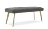 Cici - Contemporary Grey & Antique Brass Bench / VGGAGA-8635BE-GRY-B