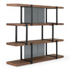 Brewer - Modern Walnut & Black Bookshelf / VGBBMQ2001SF-BLK