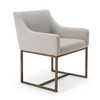 Elijah - Modern Grey & Copper Antique Brass Dining Chair / VGVCB8363-LGRY-DC