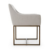 Elijah - Modern Grey & Copper Antique Brass Dining Chair / VGVCB8363-LGRY-DC