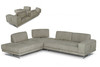Mood - Italian Grey Leather Left Facing Sectional Sofa / VGCCMOOD-GRY-CLOUD-LAF-SECT