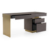 Trahan - Modern Grey Elm & Gold Office Desk / VGBBMQ2101-GRY-DESK