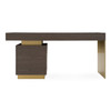 Trahan - Modern Grey Elm & Gold Office Desk / VGBBMQ2101-GRY-DESK