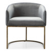 Elisa - Modern Grey Velvet & Brass Dining Chair / VGVCB8369-GRY-DC