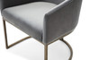 Elisa - Modern Grey Velvet & Brass Dining Chair / VGVCB8369-GRY-DC