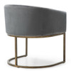 Elisa - Modern Grey Velvet & Brass Dining Chair / VGVCB8369-GRY-DC