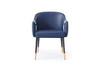 Calderon - Blue & Beige Vegan Leather Dining Chair / VGVCB065-BLU-DC