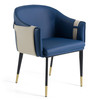 Calderon - Blue & Beige Vegan Leather Dining Chair / VGVCB065-BLU-DC