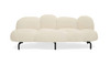 Glaster - Contemporary White Sherpa 88" Bubble Sofa / VGODZW-20036-WHT-S