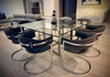 Keaton - Square Modern Glass + Stainless Steel Dining Table / VGVCT8961-DT