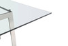 Keaton - Square Modern Glass + Stainless Steel Dining Table / VGVCT8961-DT