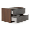 Rado Modern Walnut & Stucco Nightstand / VGACRADO-NS