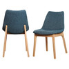 Chrissy - Modern Blue Fabric Dining Chair (Set of 2) / VGTSBLOOM-BLUE-DC