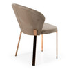 Nadia - Modern Beige Velvet & Rosegold Dining Chair (Set of 2) / VGVCB209-BEI