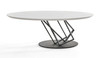 Corbett - Modern High Gloss White w/ Frosted Glass Dining Table / VGVCT1920-3