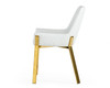 Ganon - Modern White & Gold Dining Chair / VGGAGA-6736CH-WHT-GLD-DC