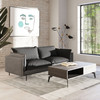 Mars - Modern Grey & Dark Grey Fabric Sofa / VGCF591-DKGRY-S