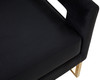 Edna - Modern Black Velvet & Gold Accent Chair / VGRHRHS-AC-201-BLK