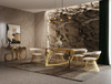 Colton - Modern Brown & Gold Dining Table / VGZAT112-BRN-DT