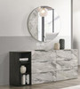Maranello - Modern Grey Faux Marble Mirror / VGMAMQT-S25-BR-121-GRY-MIR