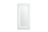 Legend - Modern White Bonded Leather Floor Mirror / VGVCJ8111-3H-WHT-MIR
