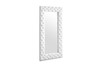 Legend - Modern White Bonded Leather Floor Mirror / VGVCJ8111-3H-WHT-MIR