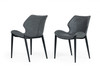 Instone - Industrial Dark Grey Eco-Leather Dining Chair (Set of 2) / VGHR3532-DKGRY-DC