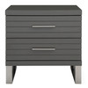 Splendor - Grey High Gloss Slatted Nightstand / VGVCN20256-GRY-NS