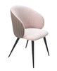 Marnie - Contemporary Gray + Pink Dining Chair / VGYFDC1107-CRM-DC