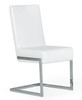Batavia - Modern White & Stainless Steel Dining Chair (Set of 2) / VGEWF3131BK-WHT