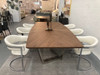 Gilroy - Modern Walnut & Stainless Steel Dining Table / VGBBMI2003T-WAL-DT