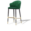 Adak - Modern Glam Green with Black & Gold Barstool / VGEUMC-9701CH-BS