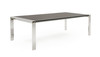 Fauna - Modern Elm Grey & Stainless Steel Chrome Dining Table / VGBBBN-2T-GREY-DT