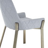 Ganon - Modern Grey & Antique Brass Dining Chair / VGGAGA-6736CH-GRY-DC