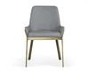 Ganon - Modern Grey & Antique Brass Dining Chair / VGGAGA-6736CH-GRY-DC