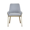 Ganon - Modern Grey & Antique Brass Dining Chair / VGGAGA-6736CH-GRY-DC