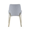 Ganon - Modern Grey & Antique Brass Dining Chair / VGGAGA-6736CH-GRY-DC