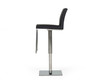 Folsum - Modern Black & Brushed Stainless Steel Bar Stool / VGHR5040GB-1-BLK-BS